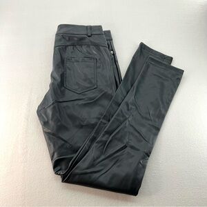 Black Vegan Leather Skinny Pants Leggings Women's Size S/M NWOT